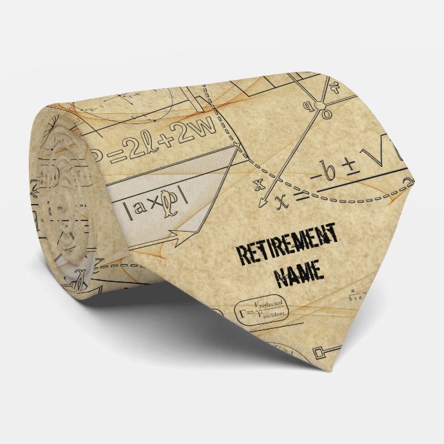 Science Maths Teacher Retirement Gift Personalised Tie (Rolled)