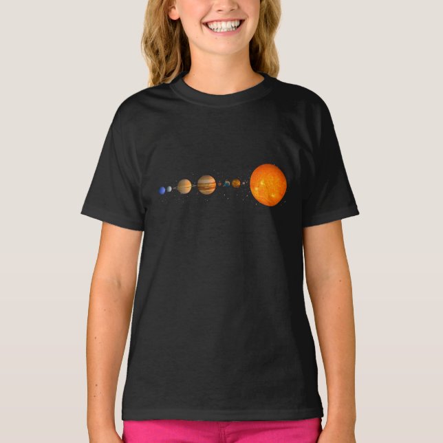Science Milky Way Galaxy Solar System Sun Planets T-Shirt (Front)
