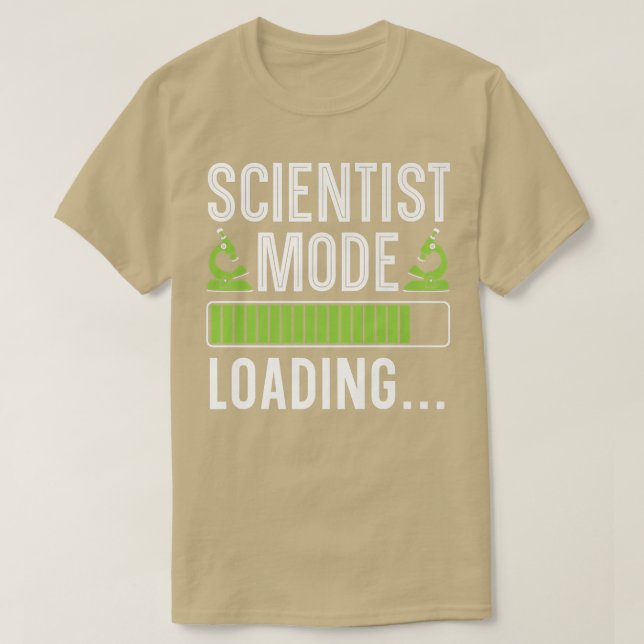 Science Mode Loading Scientist Biology Chemistry P T-Shirt (Design Front)