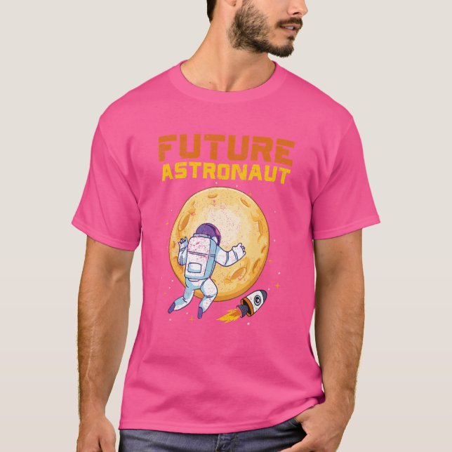 Science Moon Landing Space Astronomy Rocket Future T-Shirt (Front)