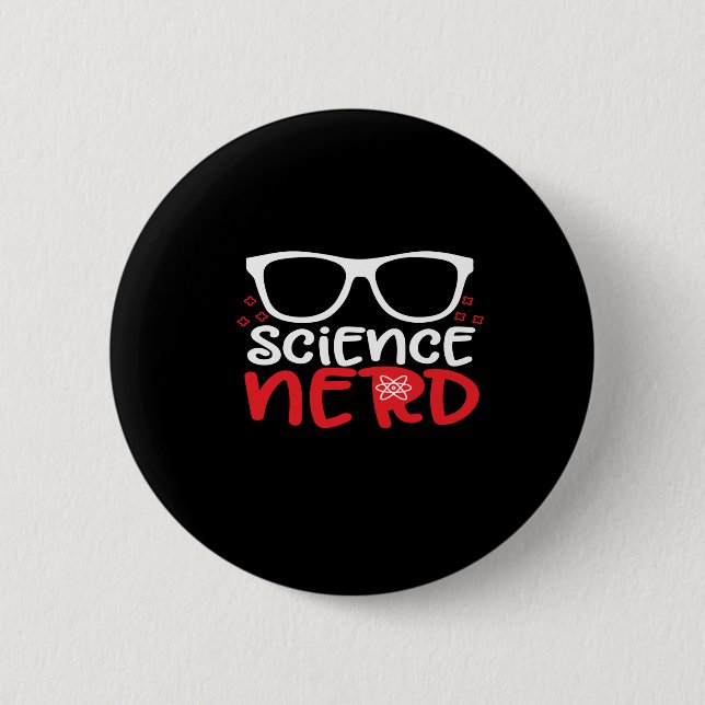 science nerd 6 cm round badge (Front)