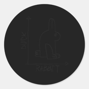 Science Nerd Duck Rabbit Physics Math Geek Classic Round Sticker