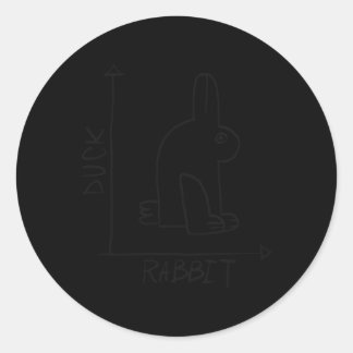 Science Nerd Duck Rabbit Physics Math Geek Classic Round Sticker