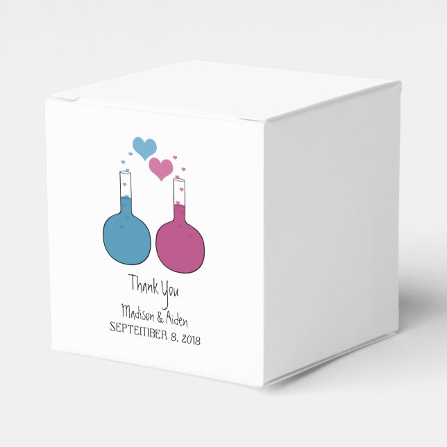 Science of Love Wedding Favour Boxes (Front Side)