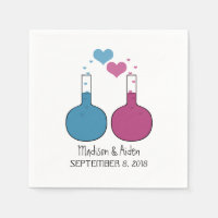 Science of Love Wedding Paper Napkins