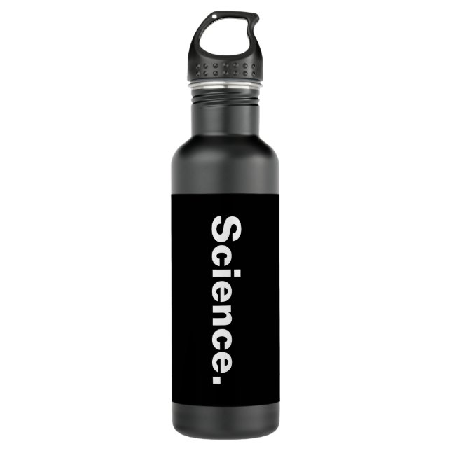 Science one word minimalism design  710 ml water bottle (Front)