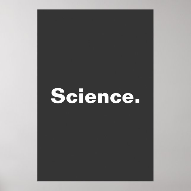 Science one word minimalism design  poster (Front)