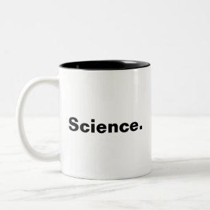 Science one word minimalism design  Two-Tone coffee mug