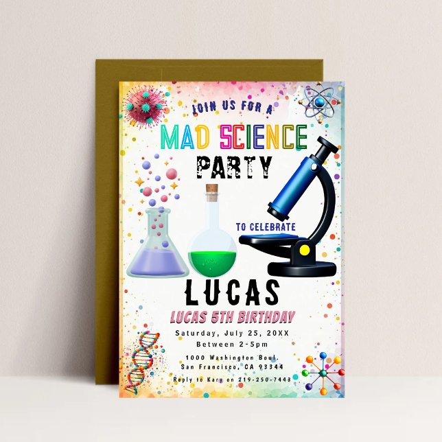 Science Party Birthday Invitation (Creator Uploaded)