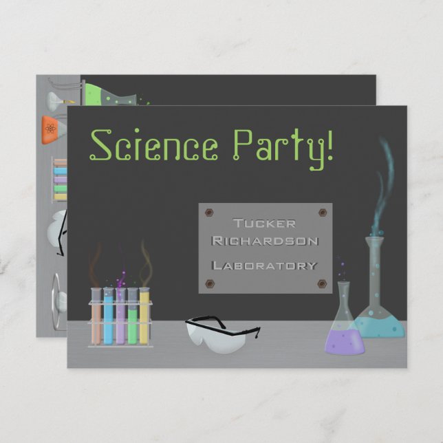 Science Party Invitation (Front/Back)