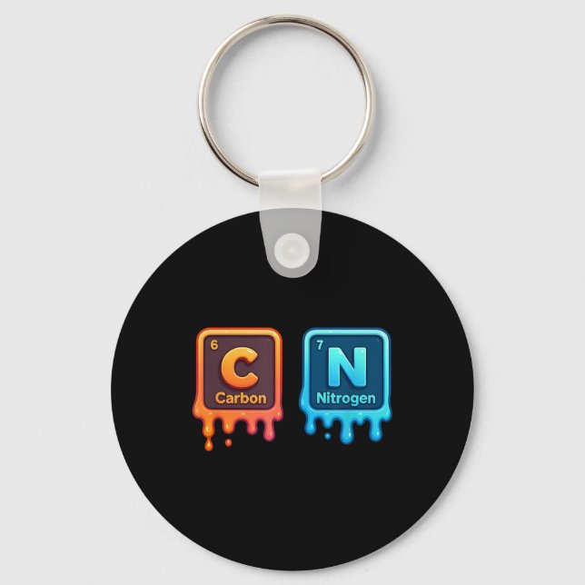 Science Periodic Table 67 Meme Aesthetic Funny 6 7 Key Ring (Front)