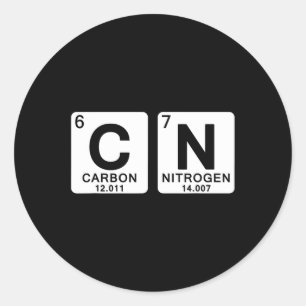 Science Periodic Table 67 Meme Teacher Funny 6 7 B Classic Round Sticker