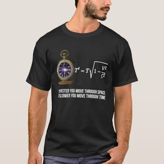 Science Physics Math Relativity Geek Time Equation T-Shirt (Front)