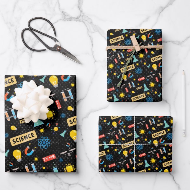 Science Physics Wrapping Paper Sheet (Front)
