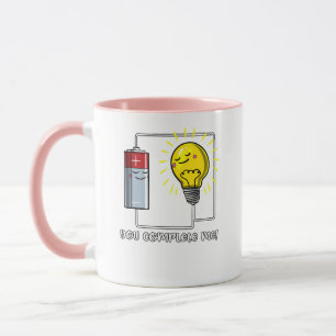 Science Physics You Complete Me Funny Joke Mug