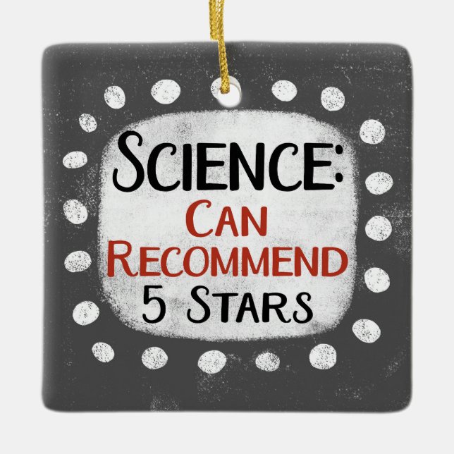 Science Review 5 Stars Ornament (Front)