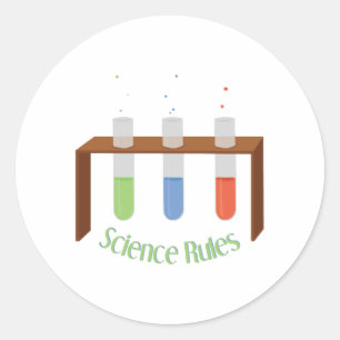 Science Rules Classic Round Sticker