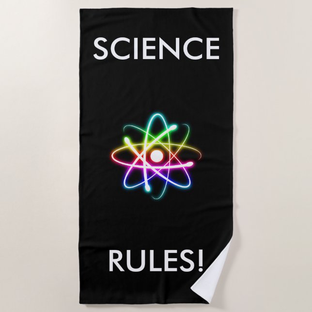 SCIENCE RULES | Unique Beach Towel (Front)
