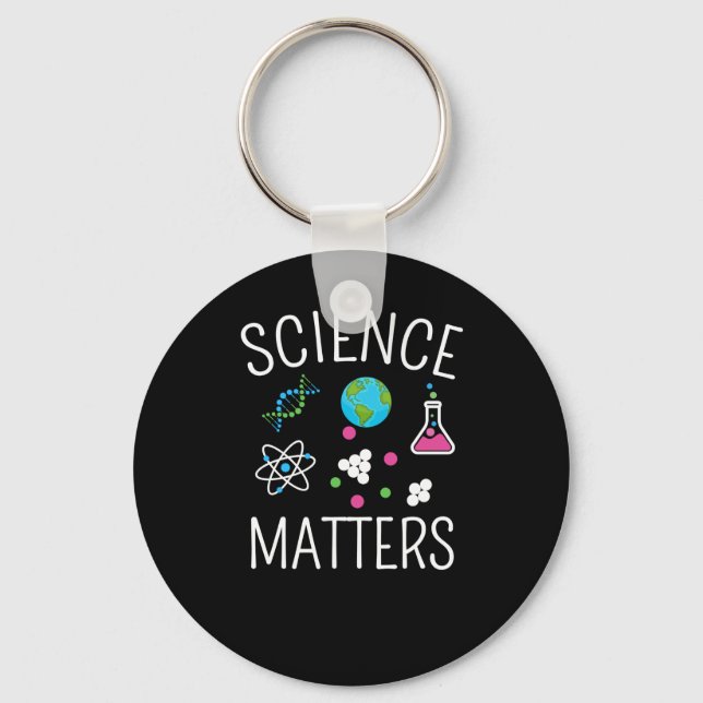 Science S - Funny Science Pun Sticker1  Key Ring (Front)