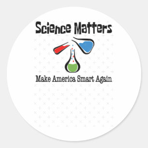 Science S – Make America Smart Again Gift With Bea Classic Round Sticker
