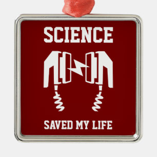 Science Saved My Life Metal Tree Decoration