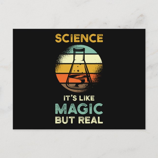 Science Saying Magic Real Postcard (Front)