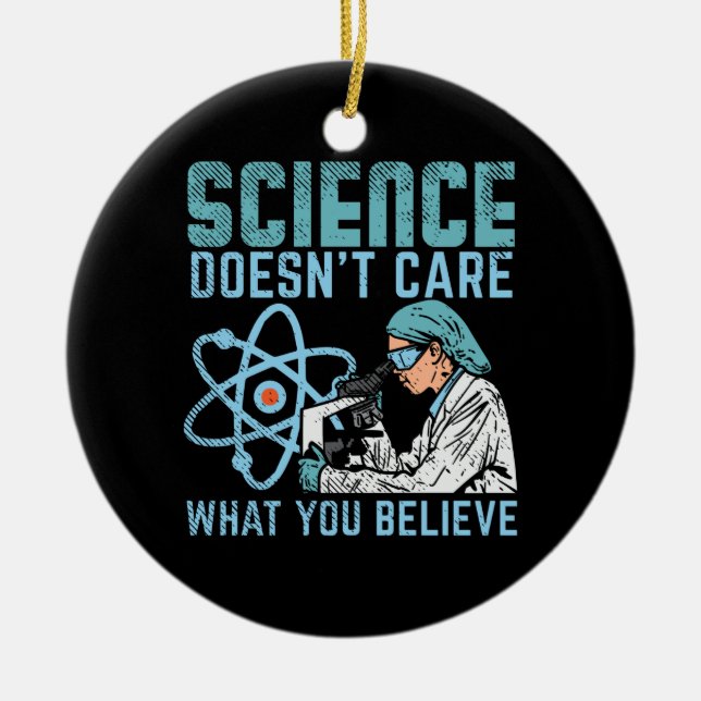 Science Scientist Ceramic Tree Decoration (Front)