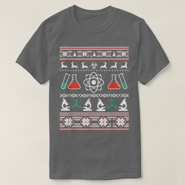 Science Scientist Ugly Sweater Funny Christmas  (Design Front)