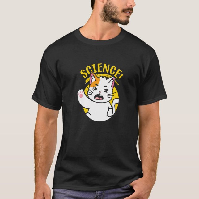 Science Stem Science Cat Stem Students Apparel T-Shirt (Front)
