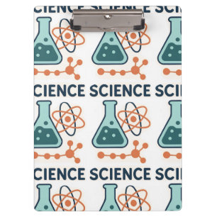 Science Subject Sticker – Flask, Molecules & Atom Clipboard