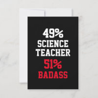 Science Teacher Badass Card