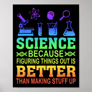 Science Teacher, Because Figuring Things Out Is Be Poster