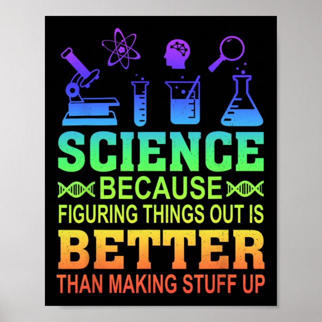 Science Teacher, Because Figuring Things Out Is Be Poster (Front)