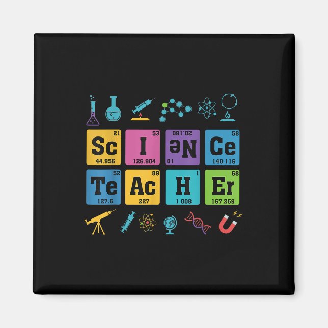 Science Teacher Chemistry Elements Periodic Table  Magnet (Front)