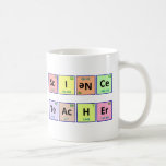 Science Teacher Coffee Mug<br><div class="desc">The words "Science Teacher" are spelled out using symbols from the periodic table of elements. The element Neon (Ne) was turned upside down in order to get the required letters for the word "science".</div>