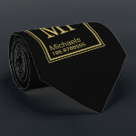 Science Teacher Custom Name Periodic Table Black Tie<br><div class="desc">A black coloured tie featuring a periodic table custom name element for yours or your gift recipients information.</div>