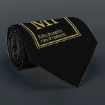 Science Teacher Custom Name Periodic Table Black Tie<br><div class="desc">A black coloured tie featuring a periodic table custom name element for yours or your gift recipients information.</div>