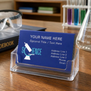 Science Teacher / Educator Microscope Business Card