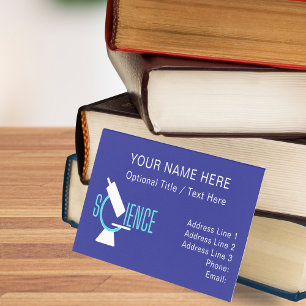 Science Teacher / Educator Microscope Business Card