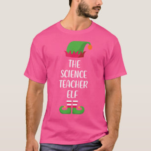 Science Teacher Elf Family Matching Group Christma T-Shirt