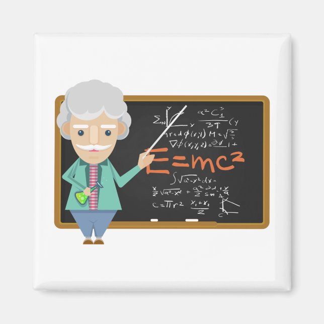 Science Teacher EMC2 Formula Magnet (Front)