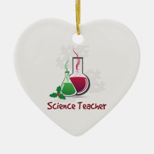 Science Teacher, Experiments Merry Christmas Ceramic Tree Decoration