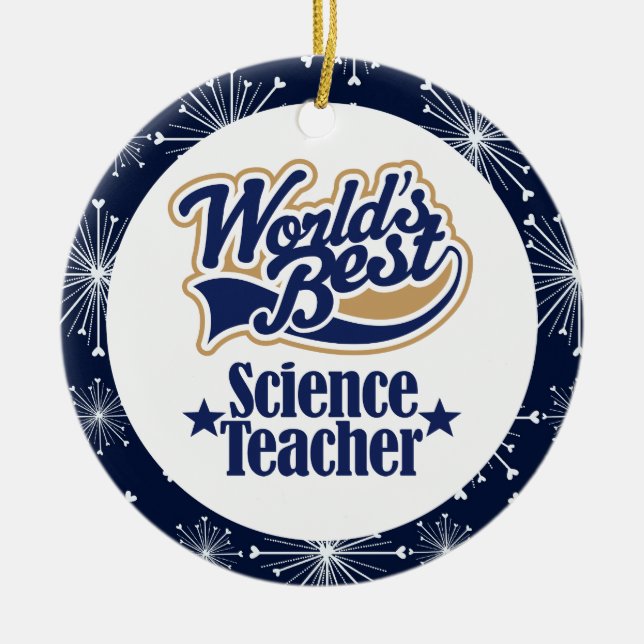 Science Teacher Gift Ornament (Front)