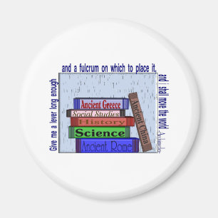 Science Teacher Gifts, Unique Book Stack Design Magnet