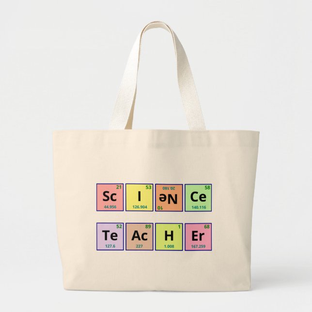 Science Teacher Large Tote Bag (Front)