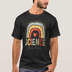Science Teacher Life Boho Rainbow Back To School T-Shirt