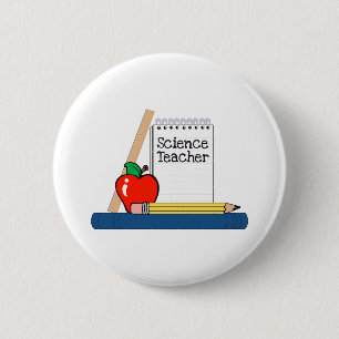 Science Teacher (Notebook) 6 Cm Round Badge