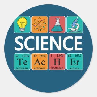 Science Teacher Periodic Table Chemistry Biology Classic Round Sticker