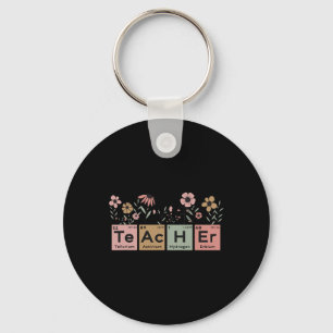 Science Teacher Periodic Table Floral For Chemistr Key Ring