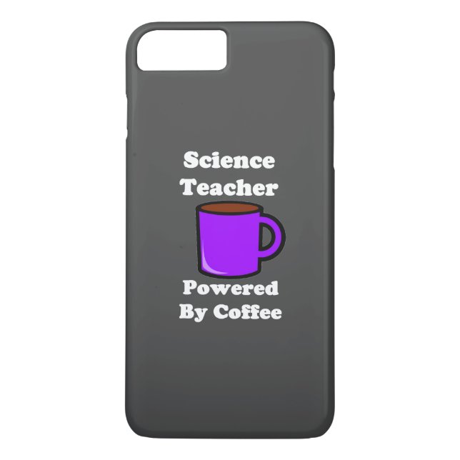 "Science Teacher" Powered by Coffee Case-Mate iPhone Case (Back)